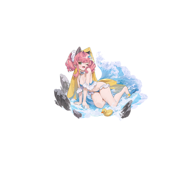 战舰少女R - U-1206 - 换装 - 惬意一夏 - 大破立绘