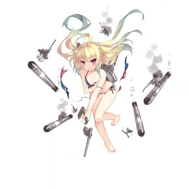 战舰少女R - 大青花鱼·改 - 大破立绘