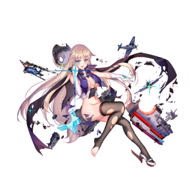 战舰少女R - 企业·改 - 大破立绘
