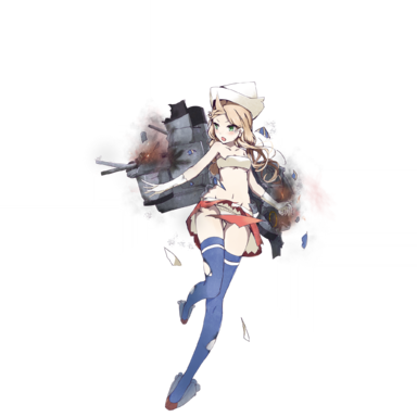 战舰少女R - 德·鲁伊特 - 大破立绘