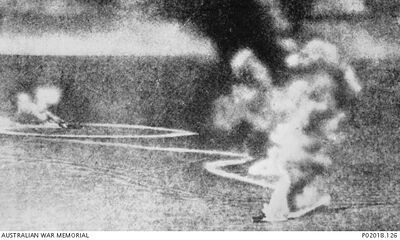 1942年4月9日吸血鬼与竞技神遭到日军空袭