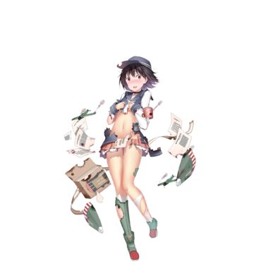 战舰少女R - 飞鹰·改 - 大破立绘
