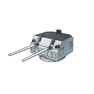 战舰少女R - 双联5英寸高平两用炮（L54） - 小型主炮