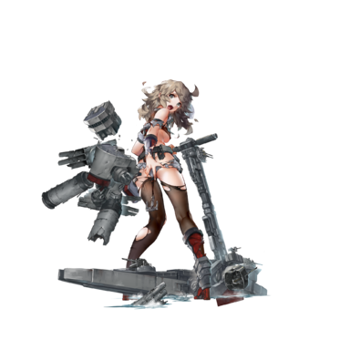 战舰少女R - 马汉·改 - 大破立绘