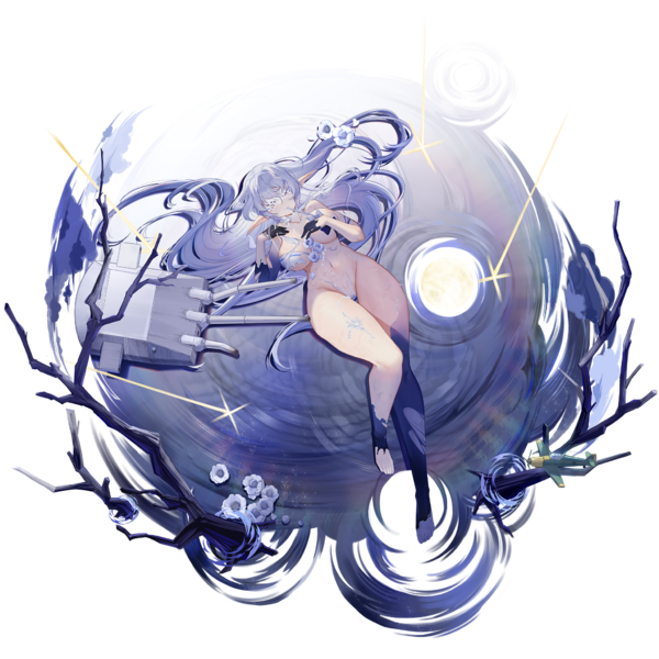战舰少女R - AIII - 换装 - 空寂星月夜 - 大破立绘
