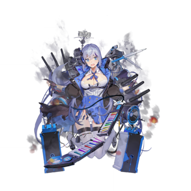 战舰少女R - 关岛·改 - 大破立绘