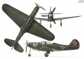 P-39三视图，可见P-39是一款典型的前三点式起落架的飞机。