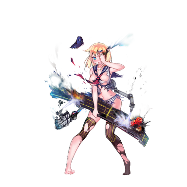 战舰少女R - 约克城 - 大破立绘