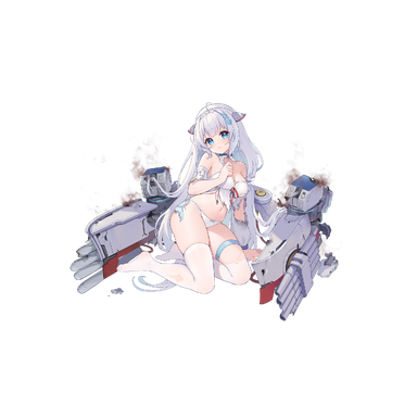 战舰少女R - 克拉克斯顿·改 - 大破立绘