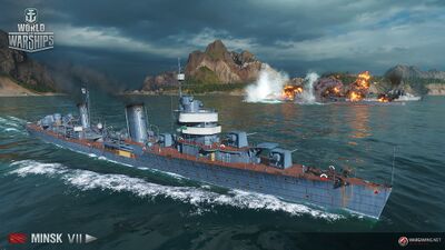 《战舰世界》中的明斯克号驱逐舰。