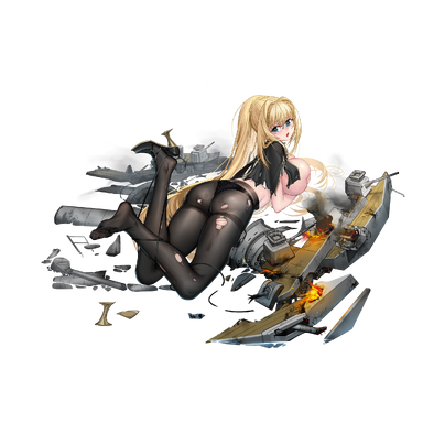 战舰少女R - 埃姆登·改 - 大破立绘