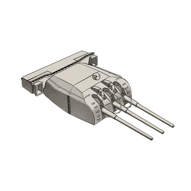 战舰少女R - 日本15.5厘米三联主炮 - 中型主炮(轻)