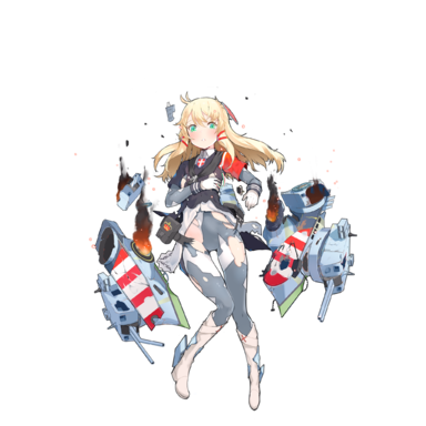 战舰少女R - 奥斯塔公爵 - 大破立绘