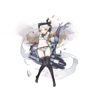 战舰少女R - 凉月·改 - 大破立绘