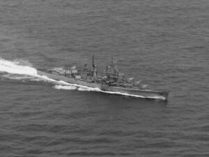USS Juneau (CL-52) underway during the Battle of the Santa Cruz Islands on 26 October 1942 (80-G-304513).jpg