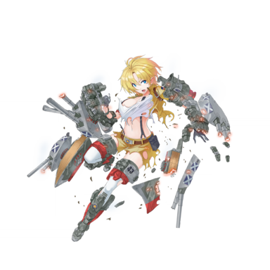 战舰少女R - 田纳西·改 - 大破立绘