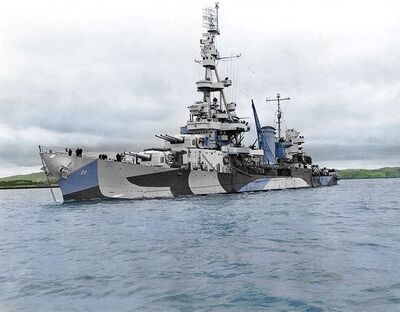 1944年7月在马雷岛海军造船厂完成维修的盐湖城号