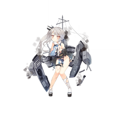 战舰少女R - 宁海·改 - 大破立绘